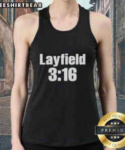 Stylish Nice Layfield 3/16 text tank top displayed on a mannequin, perfect for casual summer outfits.