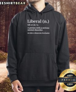 Cozy Nice Liberal Definition Hoodie featuring bold text, perfect for expressing your values in style.