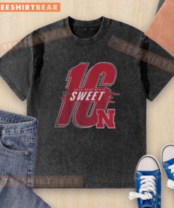Alt Text: Nice Nebraska Huskers 2026 NCAA Men's Basketball Sweet 16 washed t-shirt featuring team colors and logo.