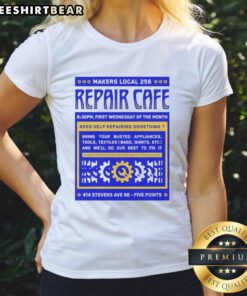 Women at Nice Repair Cafe Makers Local fixing items during a community event, promoting sustainability and creativity.