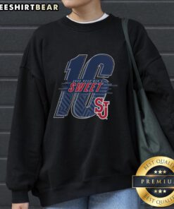 Alt Text: St. John's Red Storm 2026 NCAA Men's Basketball Sweet 16 sweatshirt featuring team colors and logo, perfect for fans.