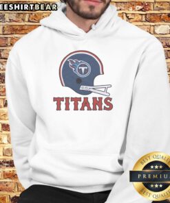 Nice Tennessee Titans football logo displayed on a big helmet hoodie, perfect for fans and game day attire.
