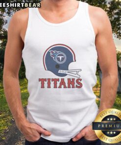 Nice Tennessee Titans football logo on a big helmet tank top, perfect for fans showcasing team spirit.