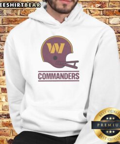Alt Text: Nice Washington Commanders football logo featured on a big helmet hoodie, perfect for fans and team spirit.