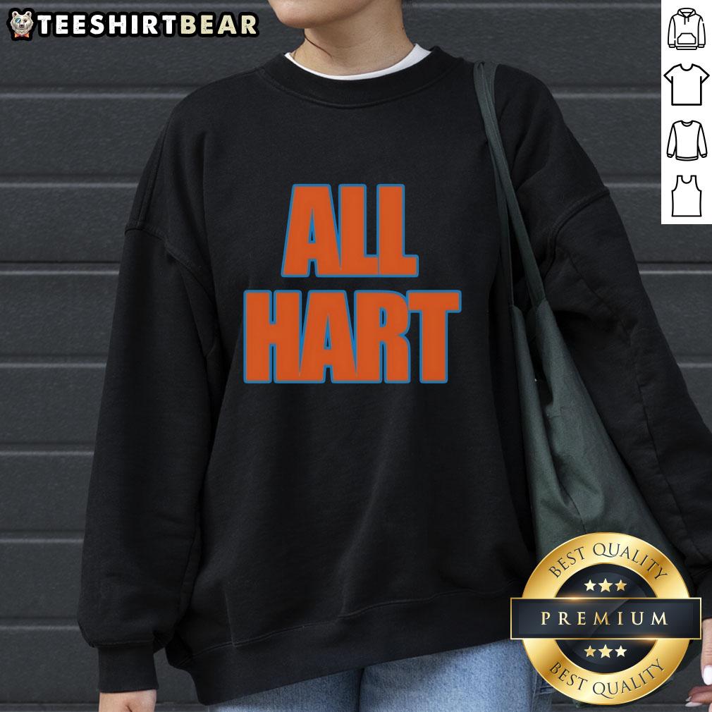 Official All Hart New York Knicks Josh Hart Sweatshirt featuring team colors and logo, perfect for fans.