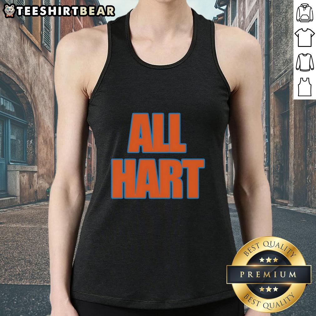 Official All Hart New York Knicks Josh Hart tank top featuring team colors and logo, perfect for fans.