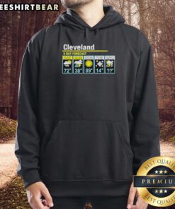 Official Cleveland 5-Day Forecast Hoodie featuring stylish design and weather graphics for fans and weather enthusiasts.