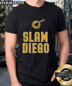 Official San Diego Padres Slam Diego T-Shirt featuring bold team graphics and vibrant colors for fans.