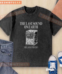 Official The Last Sound on Earth Helado Negro washed t-shirt featuring unique design and soft fabric for comfort.