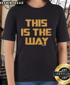 Official The Mandalorian This Is The Way Ladies Tee in stylish design, perfect for fans of the hit Star Wars series.