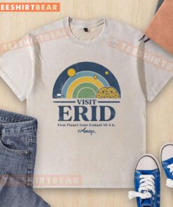 Official Visit Erid Colony washed t-shirt featuring a stylish design and vibrant colors for space enthusiasts.