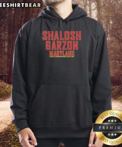 Alt Text: Official Yarden Garzon Maryland Terrapins Shalosh Garzon hoodie featuring team colors and logo, perfect for fans.