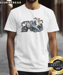 Alt Text: Original Kimi Antonelli Snoopy Pit Crew F1 T-Shirt featuring a vibrant design inspired by motorsport and racing culture.