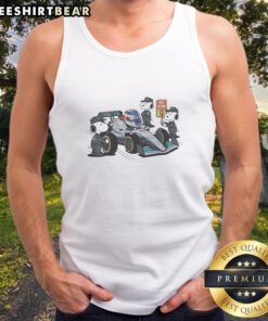 Alt Text: Original Kimi Antonelli Snoopy Pit Crew F1 tank top featuring vibrant graphics and a stylish design for racing fans.