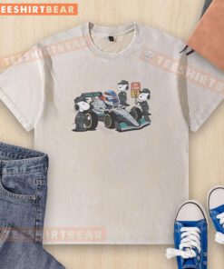 Alt Text: Original Kimi Antonelli Snoopy Pit Crew F1 Washed T-Shirt featuring vibrant graphics and a comfortable fit.