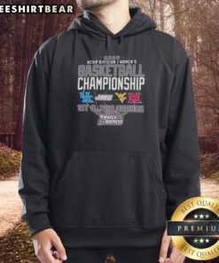 2026 NCAA Division I Women's Basketball Championship hoodie featuring Kentucky, JMU, West Virginia, and Miami Redhawks.
