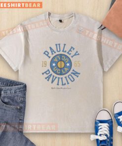 Original Pauley Pavilion UCLA Bruins 1965 washed t-shirt featuring vintage design and classic school colors.