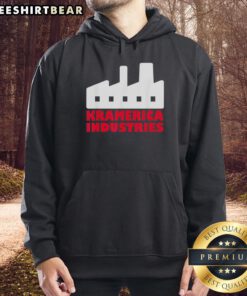 Premium Kramerica Industries Hoodie in black, featuring a stylish logo and comfortable fit for casual wear.