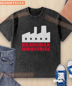 Premium Kramerica Industries washed t-shirt in soft fabric, featuring a stylish design perfect for casual wear.