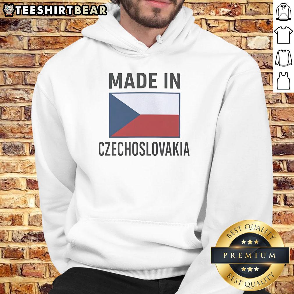 Premium Made in Czechoslovakia Czechia Flag Hoodie featuring vibrant colors and a stylish design for proud Czechia fans.