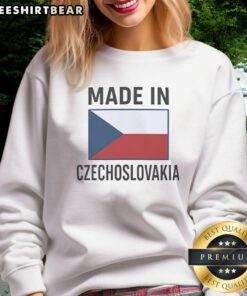 Premium Made in Czechoslovakia sweatshirt featuring the Czechia flag, perfect for patriotic fashion enthusiasts.