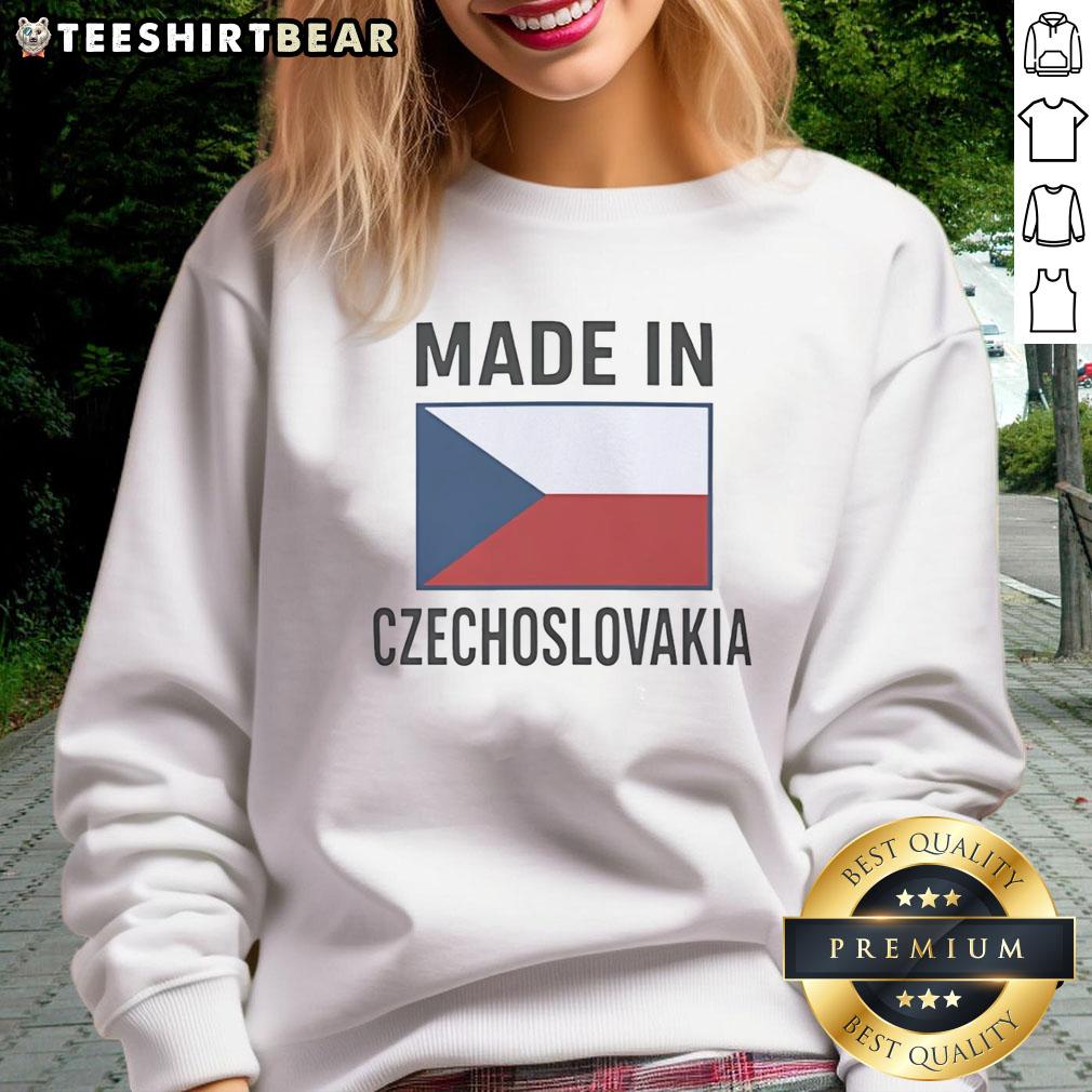 Premium Made in Czechoslovakia sweatshirt featuring the Czechia flag, perfect for patriotic fashion enthusiasts.