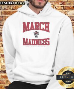 Premium NC State Wolfpack March Madness 2026 NCAA Women's Basketball Championship hoodie in red with logo.