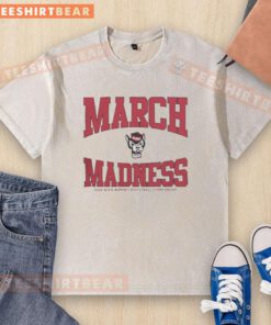 Alt Text: Premium NC State Wolfpack March Madness 2026 NCAA Women's Basketball Championship washed t-shirt in red.