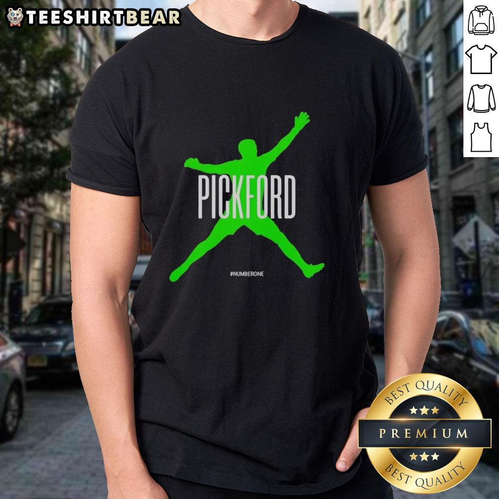 Alt Text: Premium Pickford Number One Logo T-Shirt featuring a stylish design and vibrant colors, perfect for casual wear.