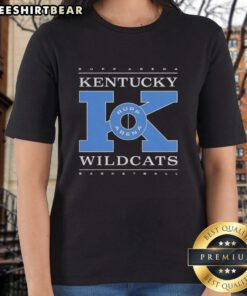 Premium Rupp Arena Kentucky Wildcats Basketball ladies tee featuring team colors and logo, perfect for fans.