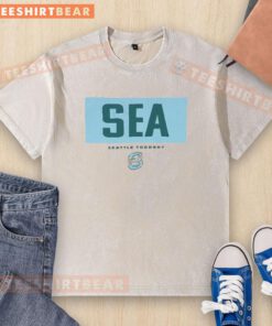 Premium SEA Seattle Torrent Washed T-Shirt in soft cotton fabric, featuring a stylish, relaxed fit and vibrant color.