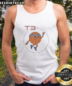 Premium T3 Basketball Mascot Logo Tank Top showcasing a vibrant design perfect for sports enthusiasts and fans.