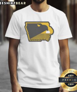 Premium The Hawkeye State Iowa T-Shirt featuring bold Iowa design, perfect for showing state pride and casual wear.