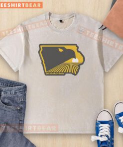 Premium Hawkeye State Iowa washed t-shirt in vibrant colors, showcasing a stylish and comfortable design.