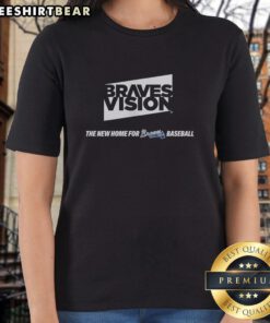 2026 Braves vision ladies tee showcasing premium design for Braves baseball fans, perfect for game day style.