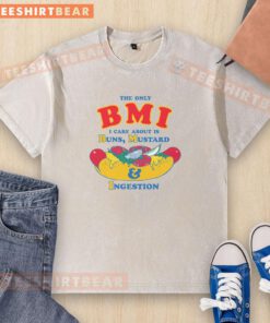 Premium Buns Mustard and Ingestion washed T-shirt featuring a humorous design, perfect for food lovers.