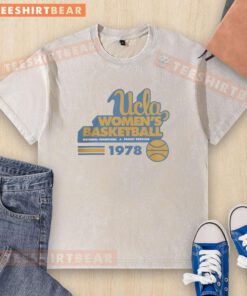 Premium UCLA Bruins Women's Basketball 1978 Washed T-Shirt featuring vintage design and team logo in blue.