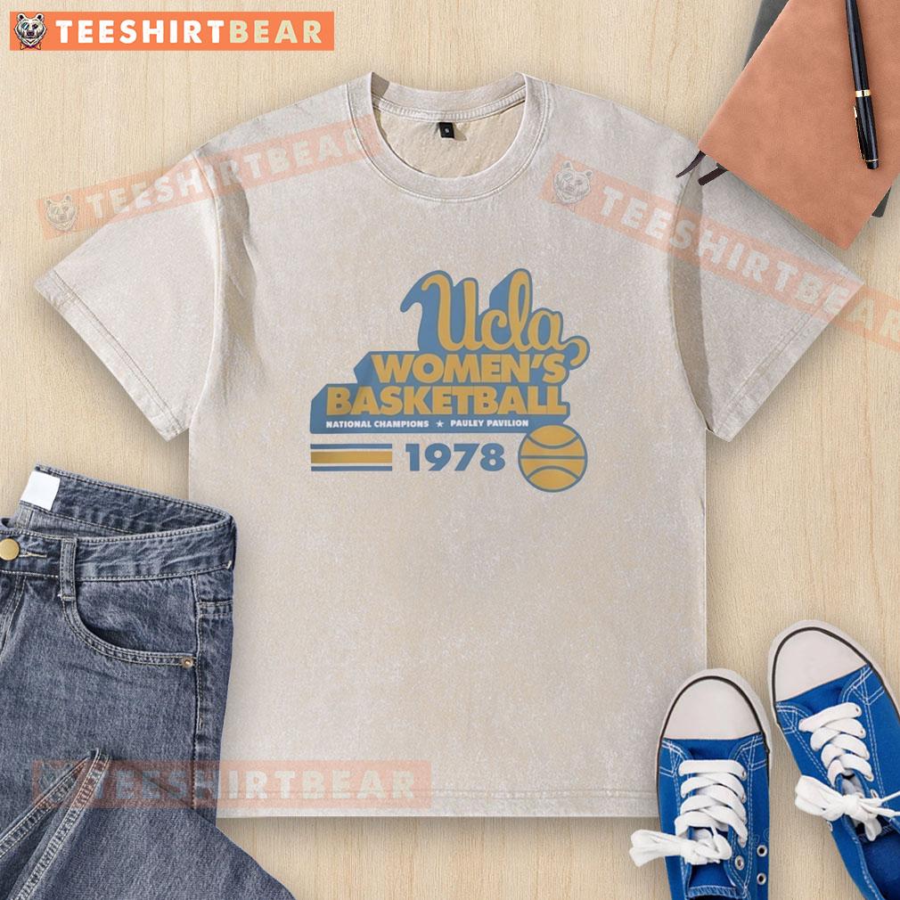 Premium UCLA Bruins Women's Basketball 1978 Washed T-Shirt featuring vintage design and team logo in blue.