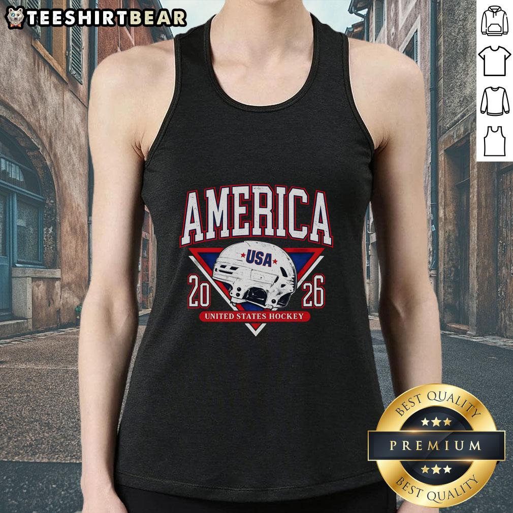 Premium United States Hockey Champions USA tank top featuring a bold design for fans and athletes.