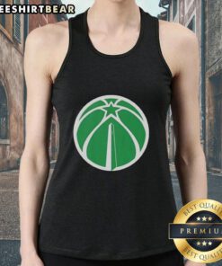 Alt Text: Premium Washington Wizards white logo tank top for St. Patrick's Day, featuring a stylish design perfect for fans.