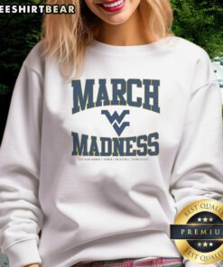 Premium West Virginia Mountaineers March Madness NCAA Women's Basketball Championship 2026 Sweatshirt in navy blue.