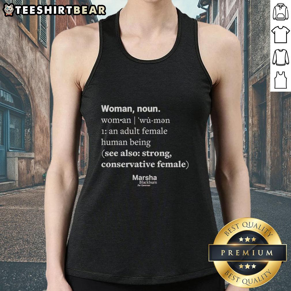Premium woman tank top featuring the noun meaning and definition, perfect for stylish casual wear.