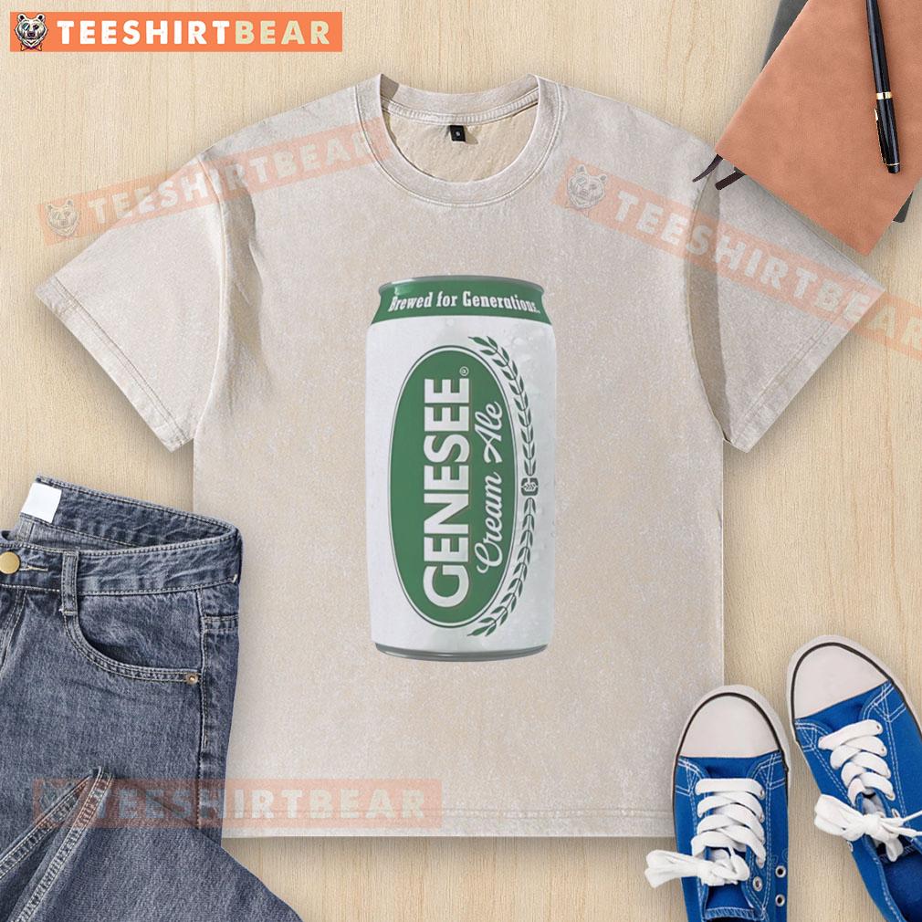 Pretty Genesee Cream Ale Beer washed t-shirt in soft fabric, perfect for casual outings and beer enthusiasts.