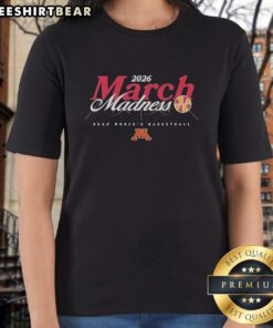 Alt Text: Stylish Minnesota Golden Gophers NCAA Women's Basketball March Madness 2026 ladies tee showcasing team spirit.