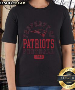 Stylish New England Patriots ladies' tee featuring team colors and logo, perfect for game day and casual wear.