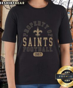 Pretty New Orleans Saints Property Ladies Tee featuring stylish design and vibrant team colors perfect for fans.