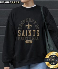 Stylish New Orleans Saints sweatshirt featuring vibrant team colors and logo, perfect for game day wear.