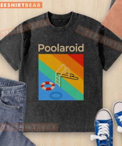 Pretty Poolaroid I'm Only 333 Half Evil retro washed t-shirt displayed on a hanger, showcasing its unique design and vintage style.