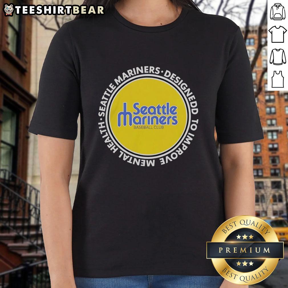 Pretty Seattle Mariners ladies tee designed to improve mental health, featuring vibrant colors and stylish graphics.