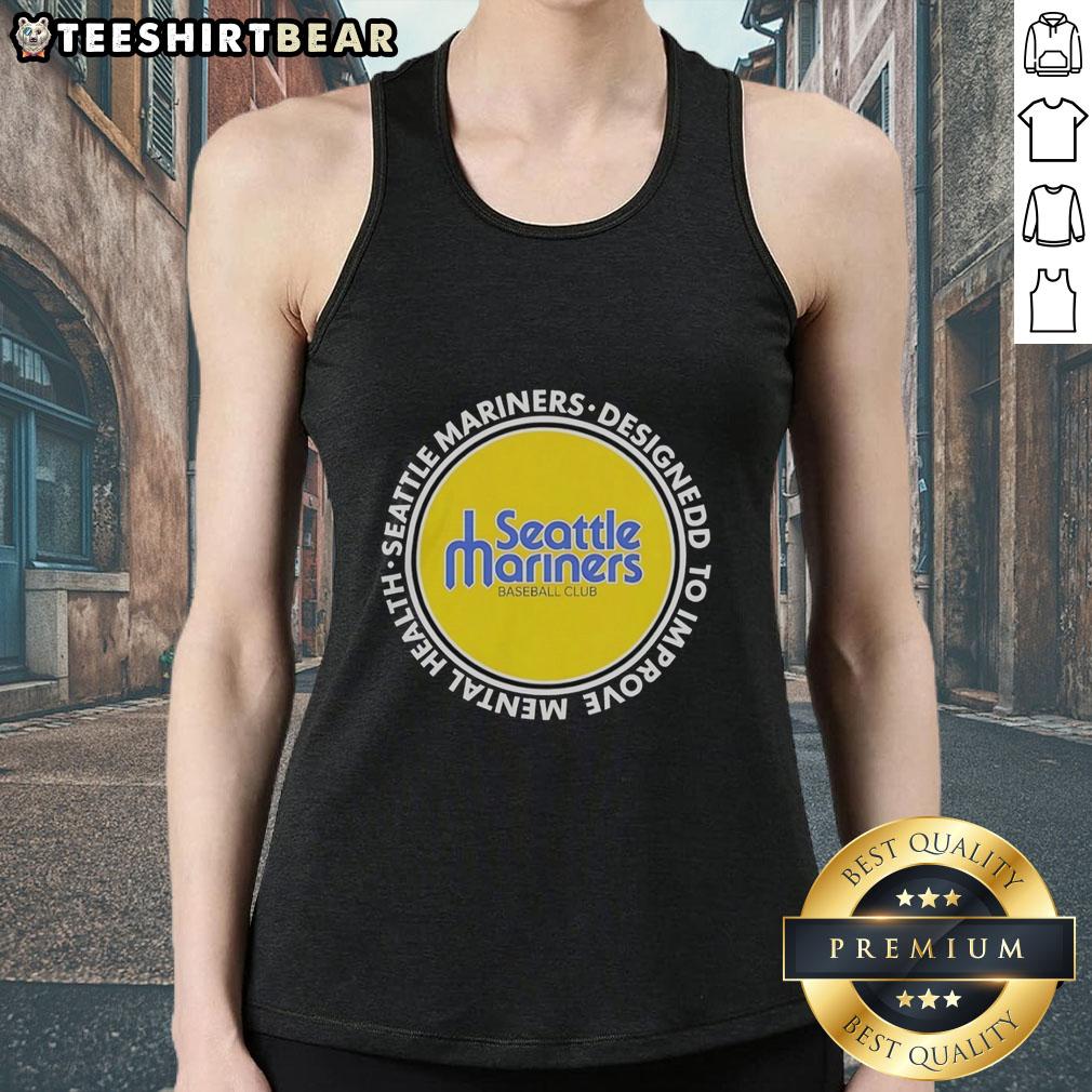 Stylish Seattle Mariners tank top designed to boost mental health, featuring vibrant colors and uplifting graphics.